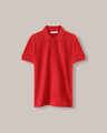 Polo Manga Corta Blanca,ROJO